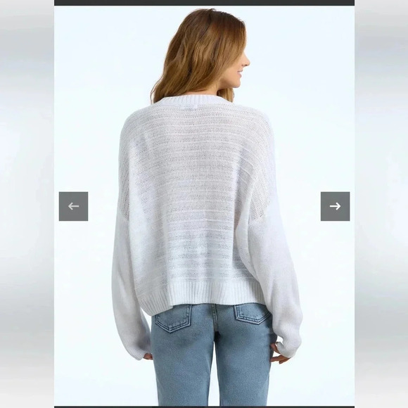 REVOLVE 525 AMERICA Aria Open Stitch Crewneck Sweater size medium - Picture 3 of 7